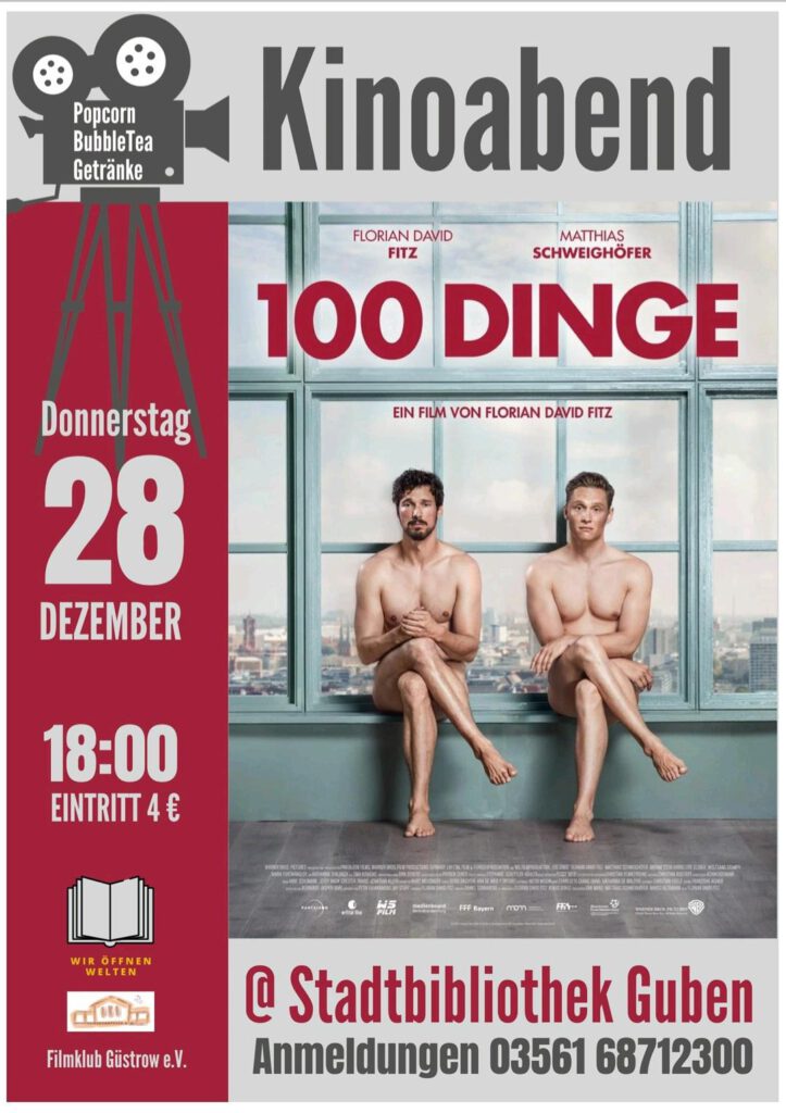 Kinoabend am 28.12.2023 in der Stadtbibliothek Guben - 100 Dinge