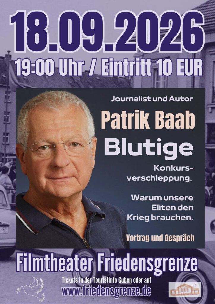 Plakat zur Veranstaltung mit Patrik Baab am 18.09.2026 ab 19:00 Uhr